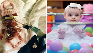 Η μικροσκοπική αγωνίστρια που γεννήθηκε μισό κιλό και χθες έσβησε το τρίτο της κεράκι